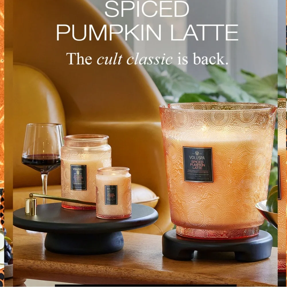 LAST ONE🔥Spiced‎ Pumpkin Latte Glass Candle